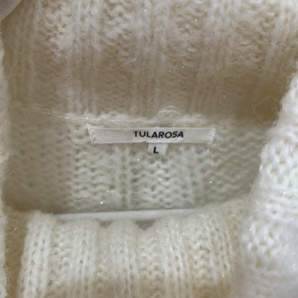 NEW Tularosa Cream Turtleneck Sweater - Picture 6 of 14